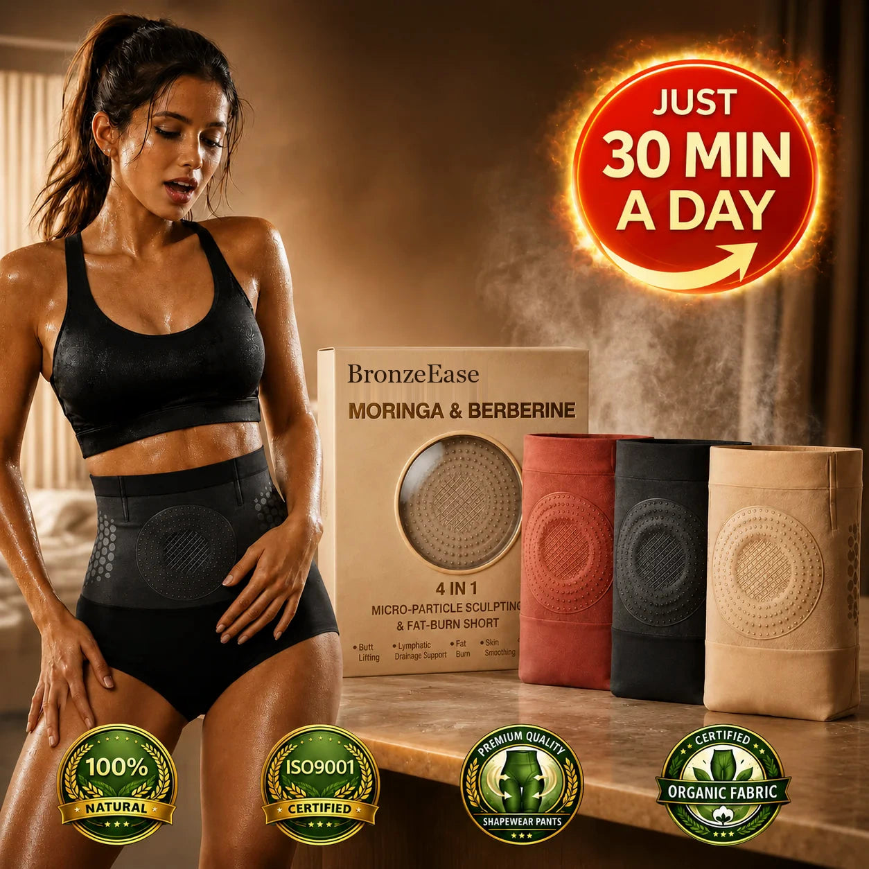 BronzeEase Burn Shorts offer